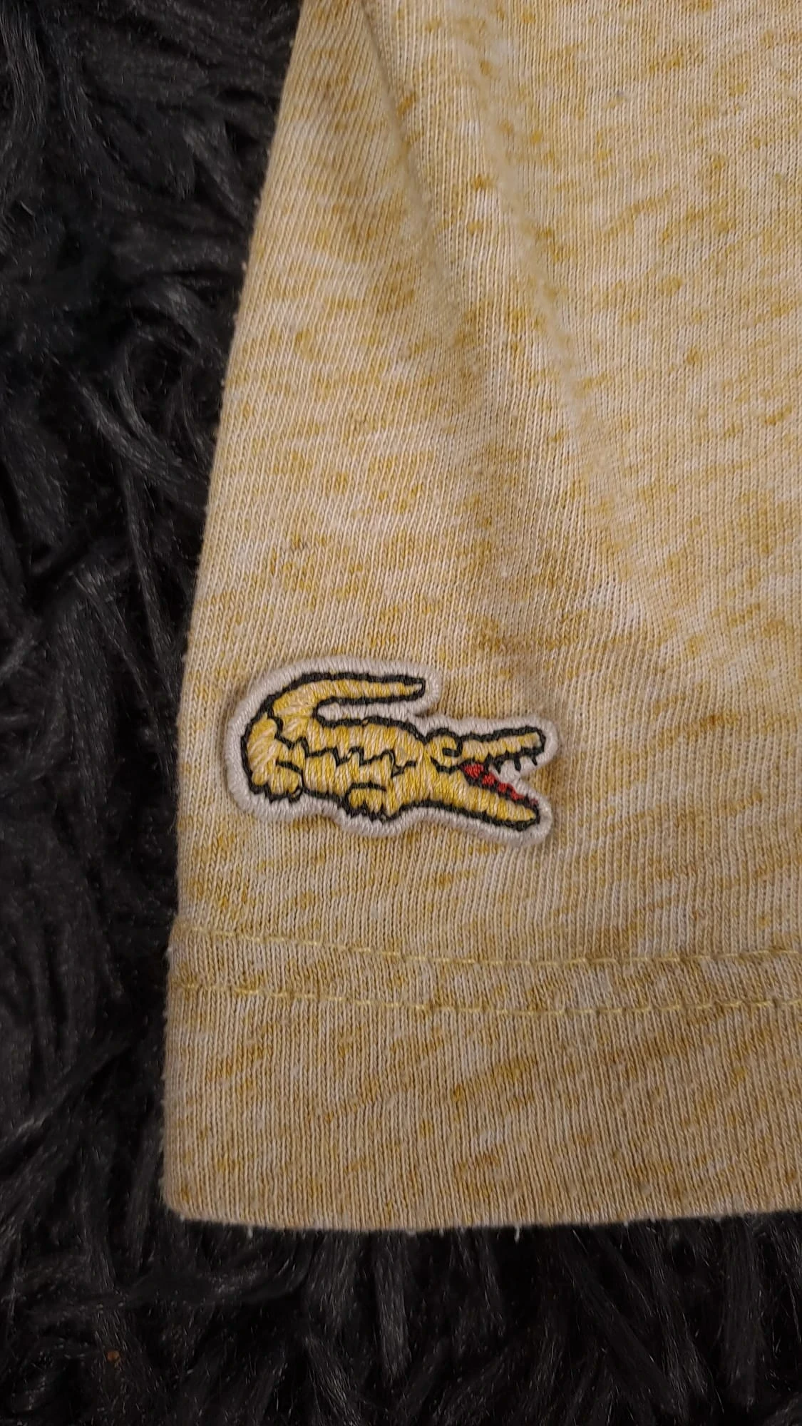 T-shirt Lacoste / Linho / Bege Melange / Tamanho M Feminino – photo 5